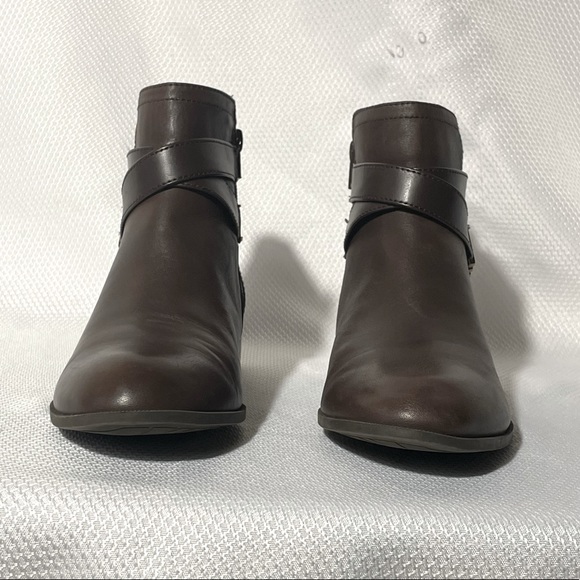 Ann Klein Flex Brown Leather Bootie Size 8 1/2 - Picture 4 of 8